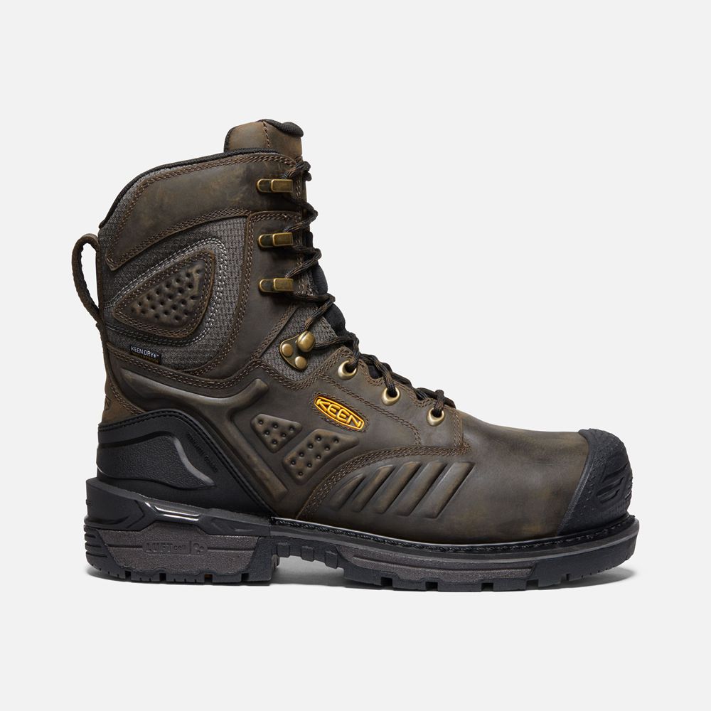 Keen Laarzen Heren Zwart Bruin - Philadelphia 8" Waterproof (Carbon-Fiber Toe) - 49762-SMCG